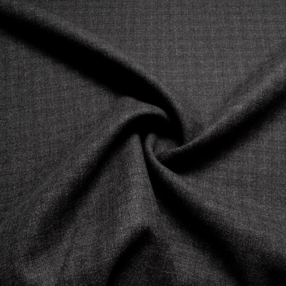 Grey Tweed & Black Double-Faced Cashmere