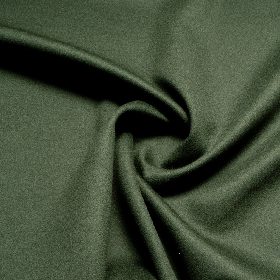 Olive Green & Black Double-Faced Pure Cashmere