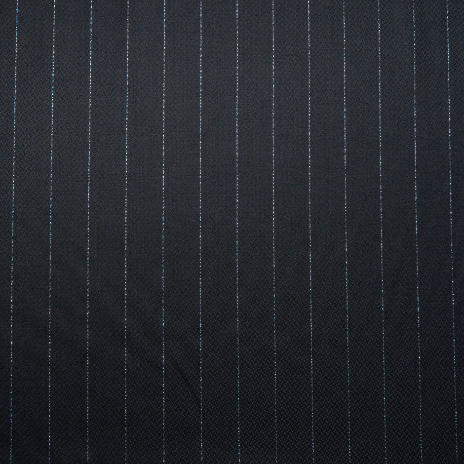 Blue Super 120s Worsted Wool & Cashmere Pinstripe Suiting