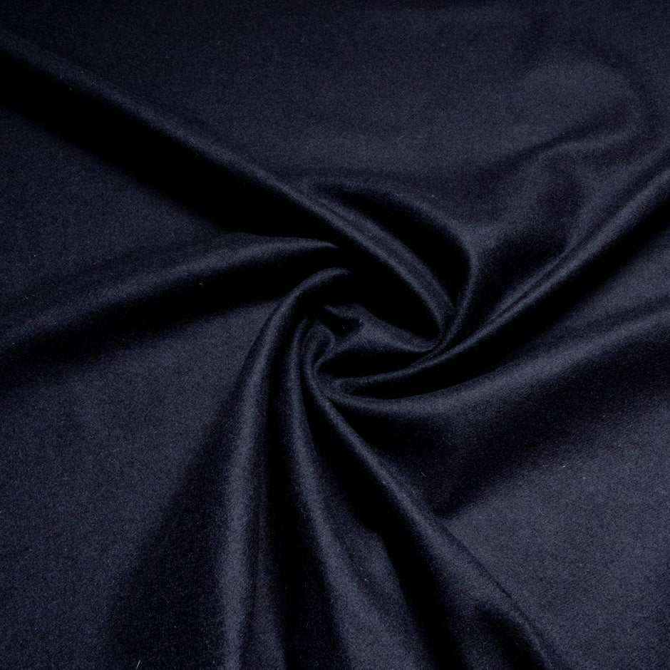 Geo Printed & Navy Double-Faced Pure Wool