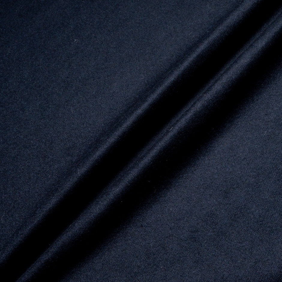 Geo Printed & Navy Double-Faced Pure Wool