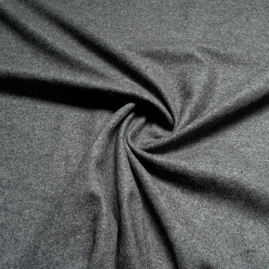 Geo Printed & Grey Double-Faced Pure Wool