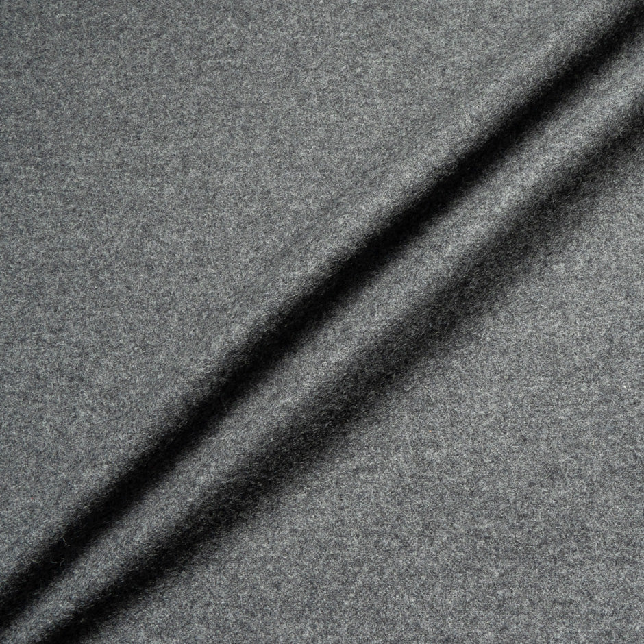 Geo Printed & Grey Double-Faced Pure Wool