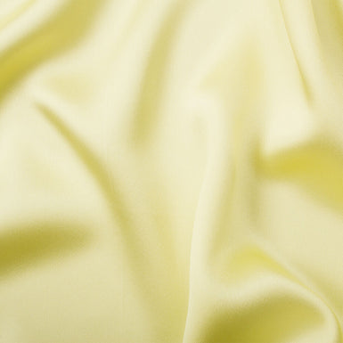 Soft Lemon Yellow Silk Satin