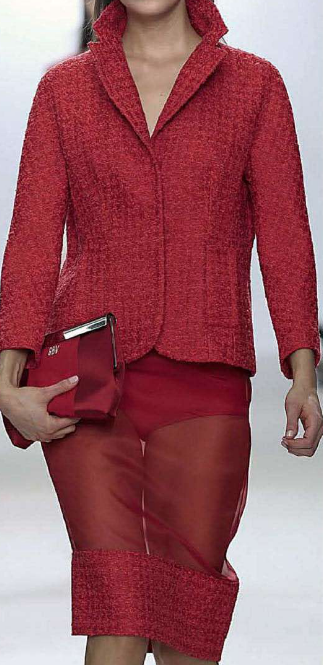 Red Wool Bouclé