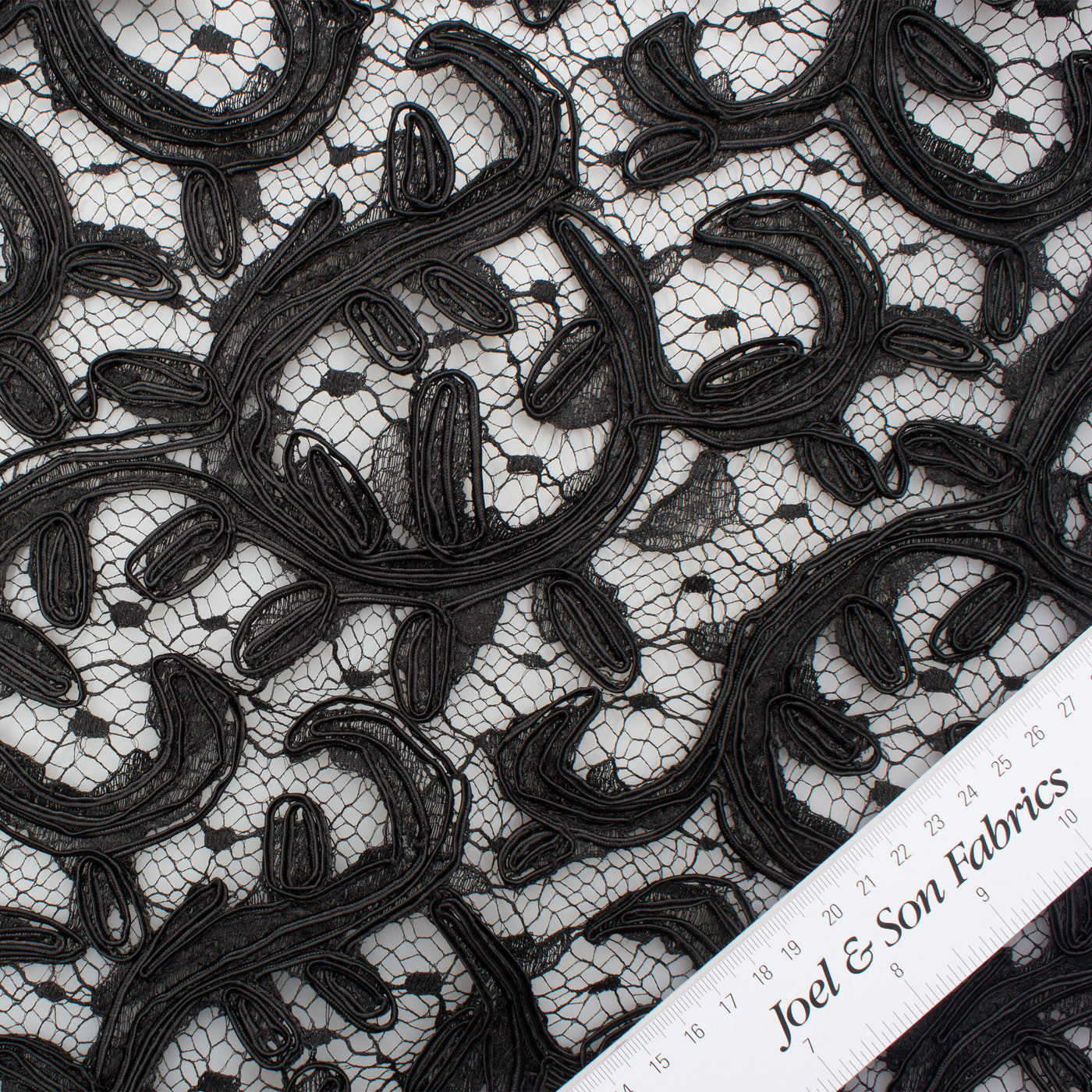 Black Heavy Corded Lace