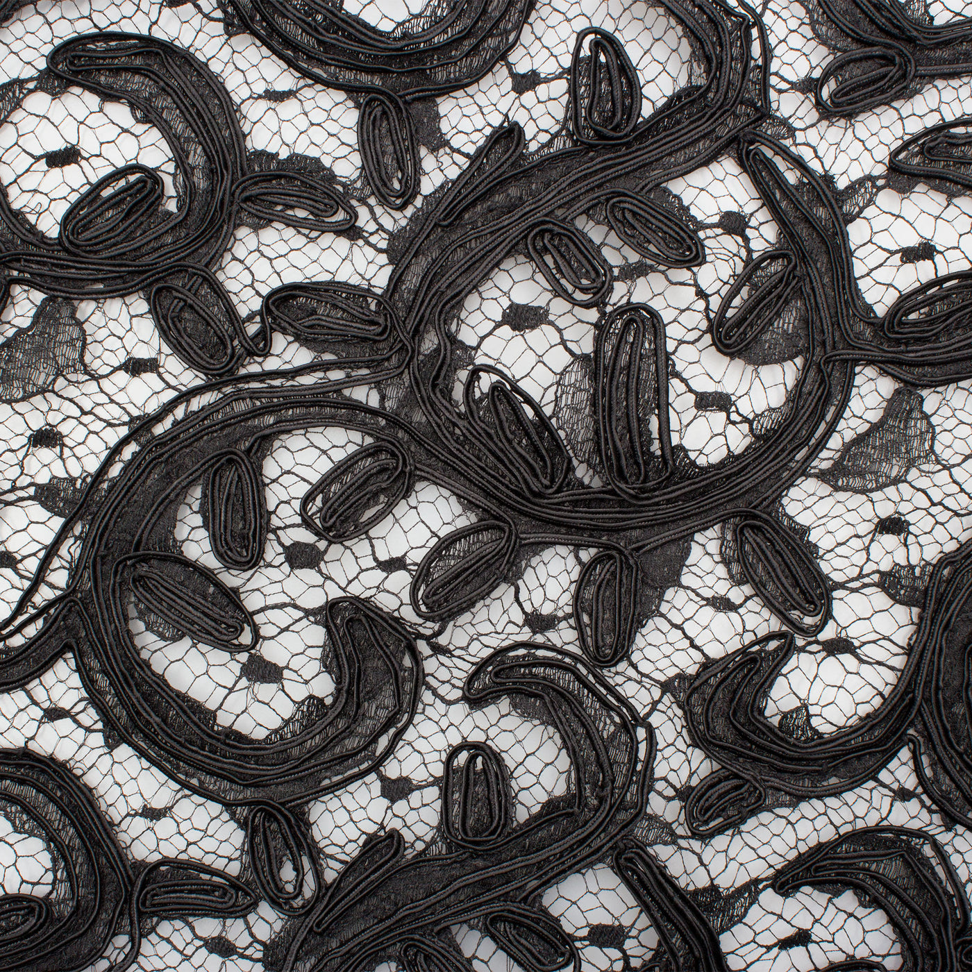 Black Heavy Corded Lace