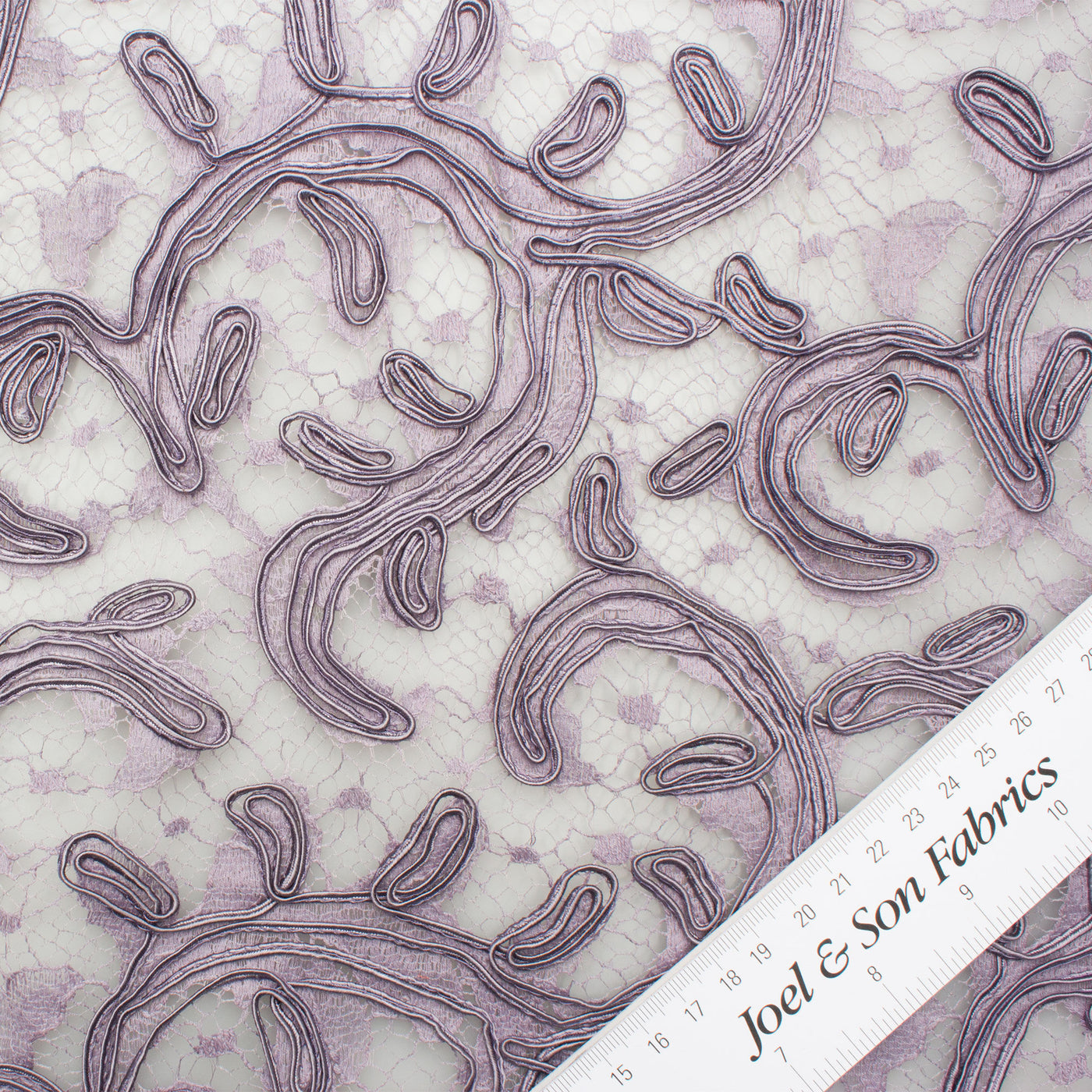 Lilac Heavy Corded Lace