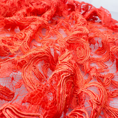 Coral Heavy Corded Lace