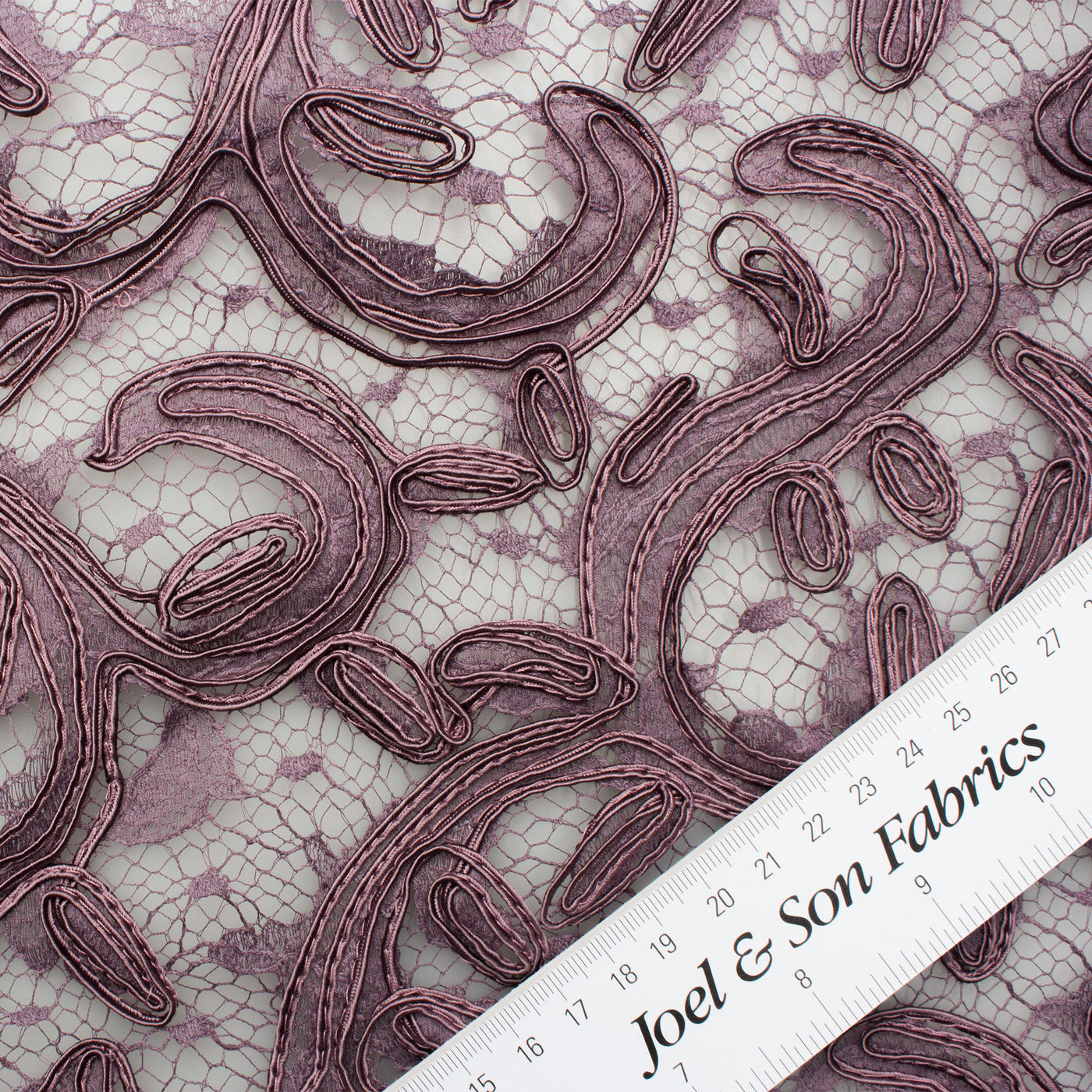 Deep Plum Heavy Corded Lace