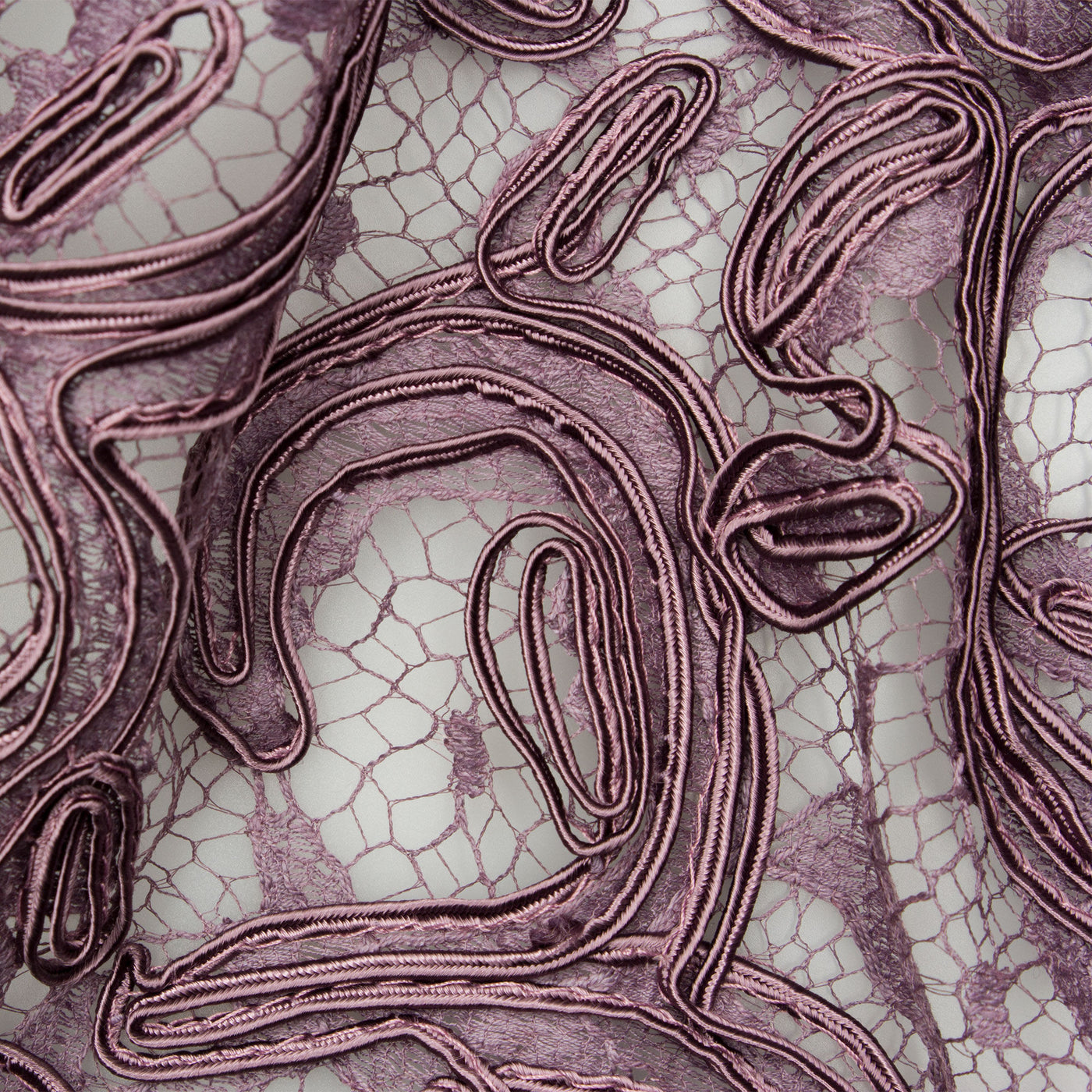 Deep Plum Heavy Corded Lace