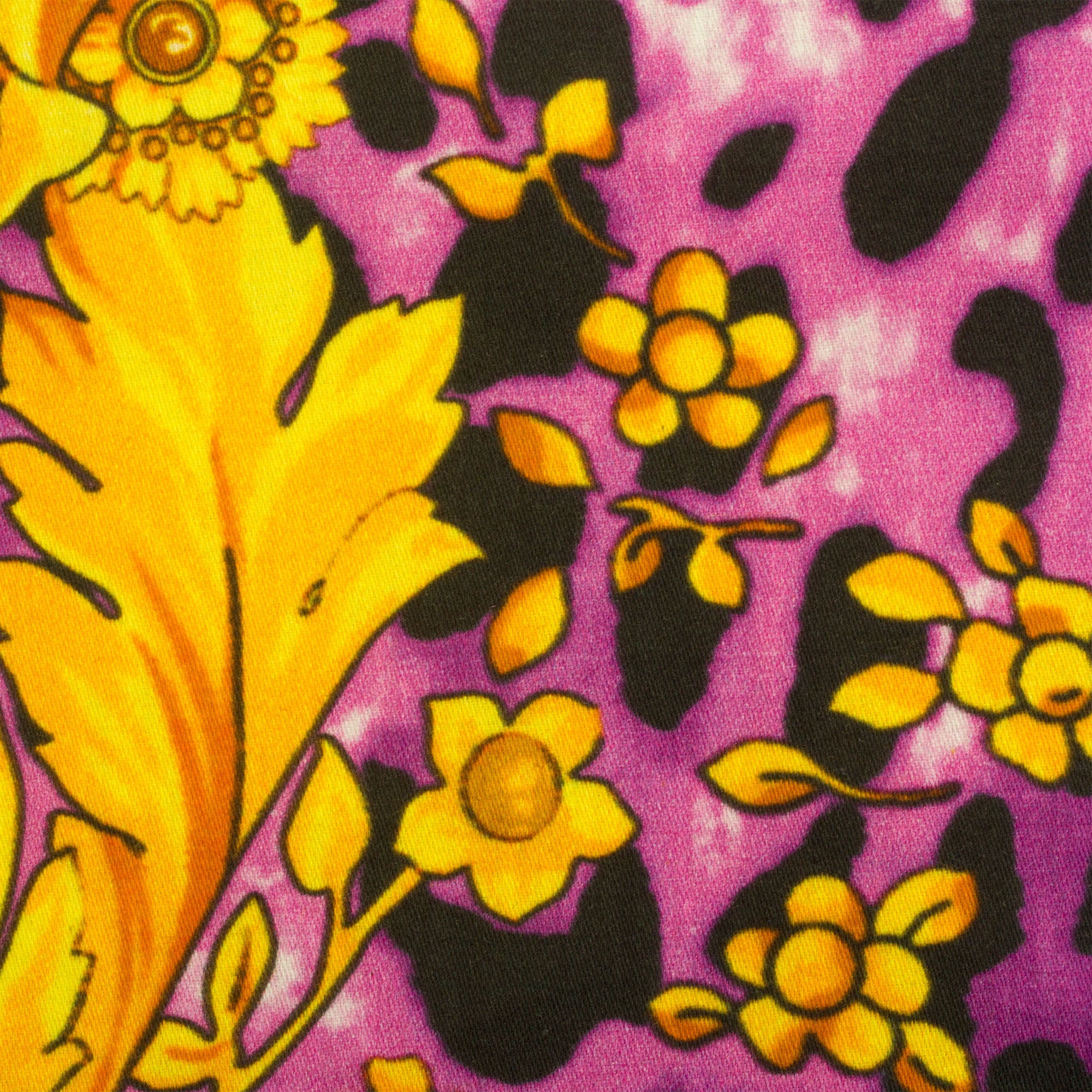 Pink Leopard Print Cotton with Border (A 3.20m Piece)