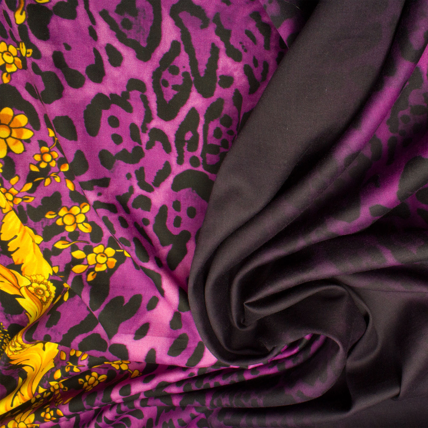 Pink Leopard Print Cotton with Border (A 3.20m Piece)