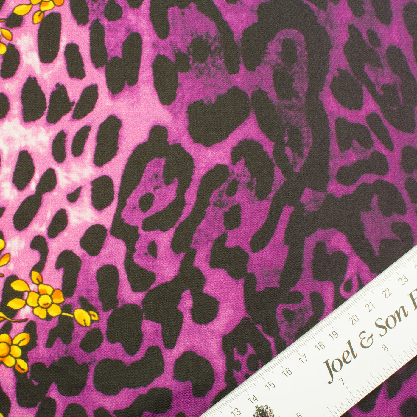 Pink Leopard Print Cotton with Border (A 3.20m Piece)