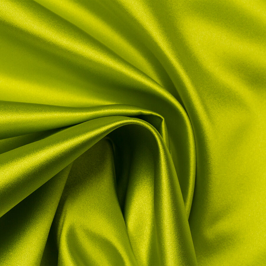 Lime Green Silk Duchess Satin