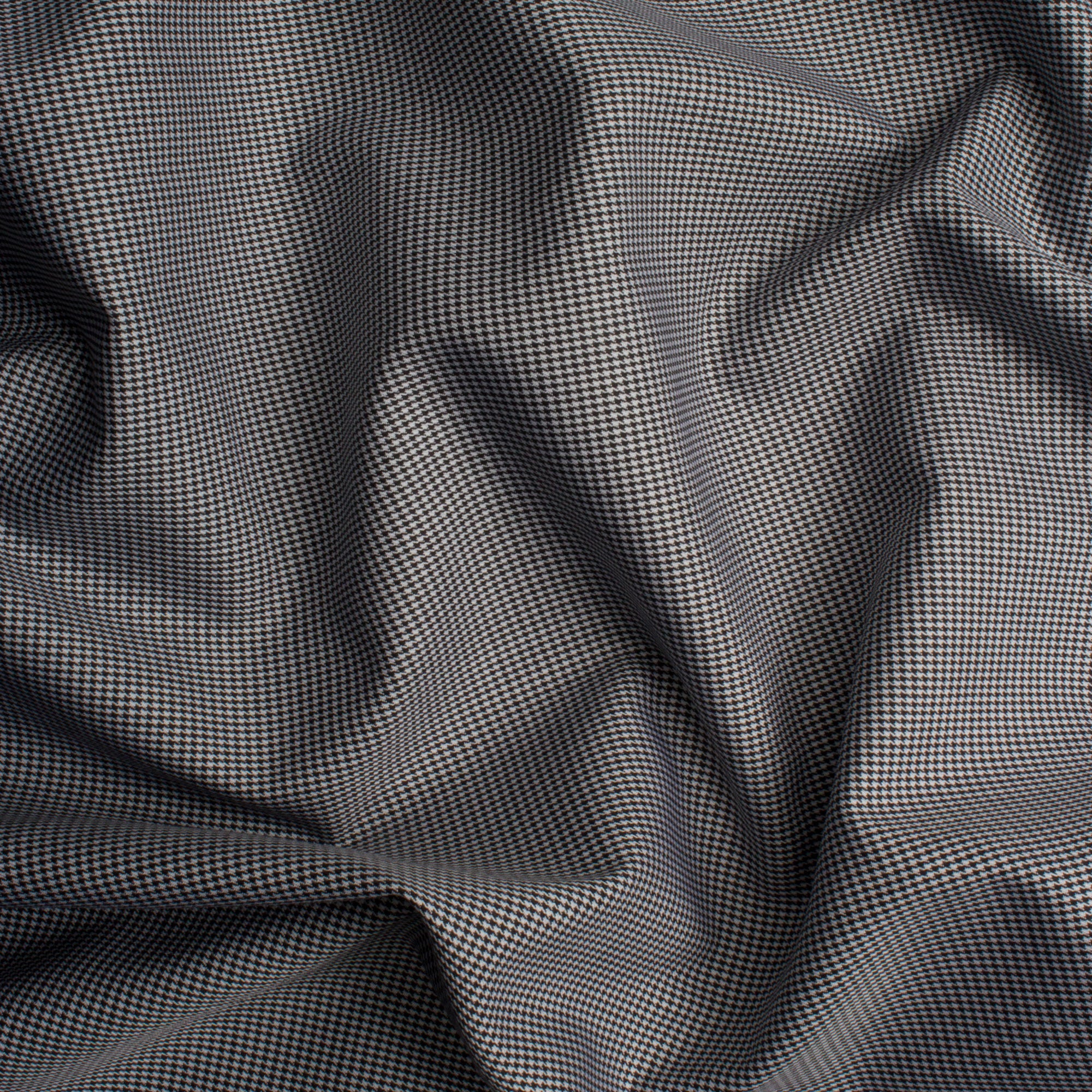 Black & White Dogtooth Cotton Shirting