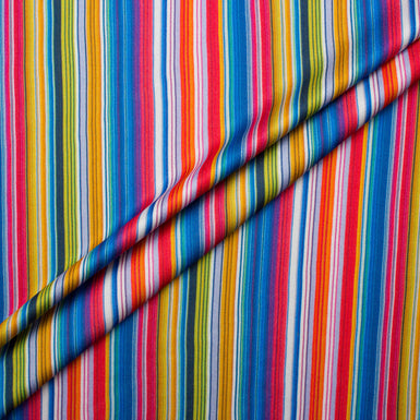 Rainbow Striped Silk Jersey