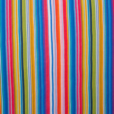 Rainbow Striped Silk Jersey