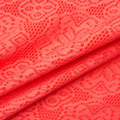 Salmon Floral Lace Jersey