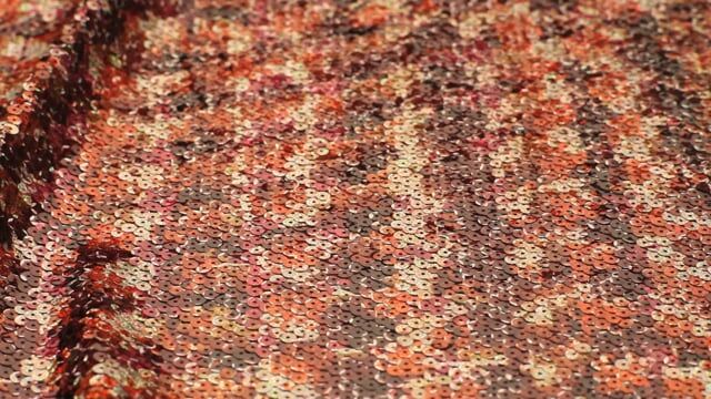 Rich Champagne 'Zig Zag' Sequin Stretch