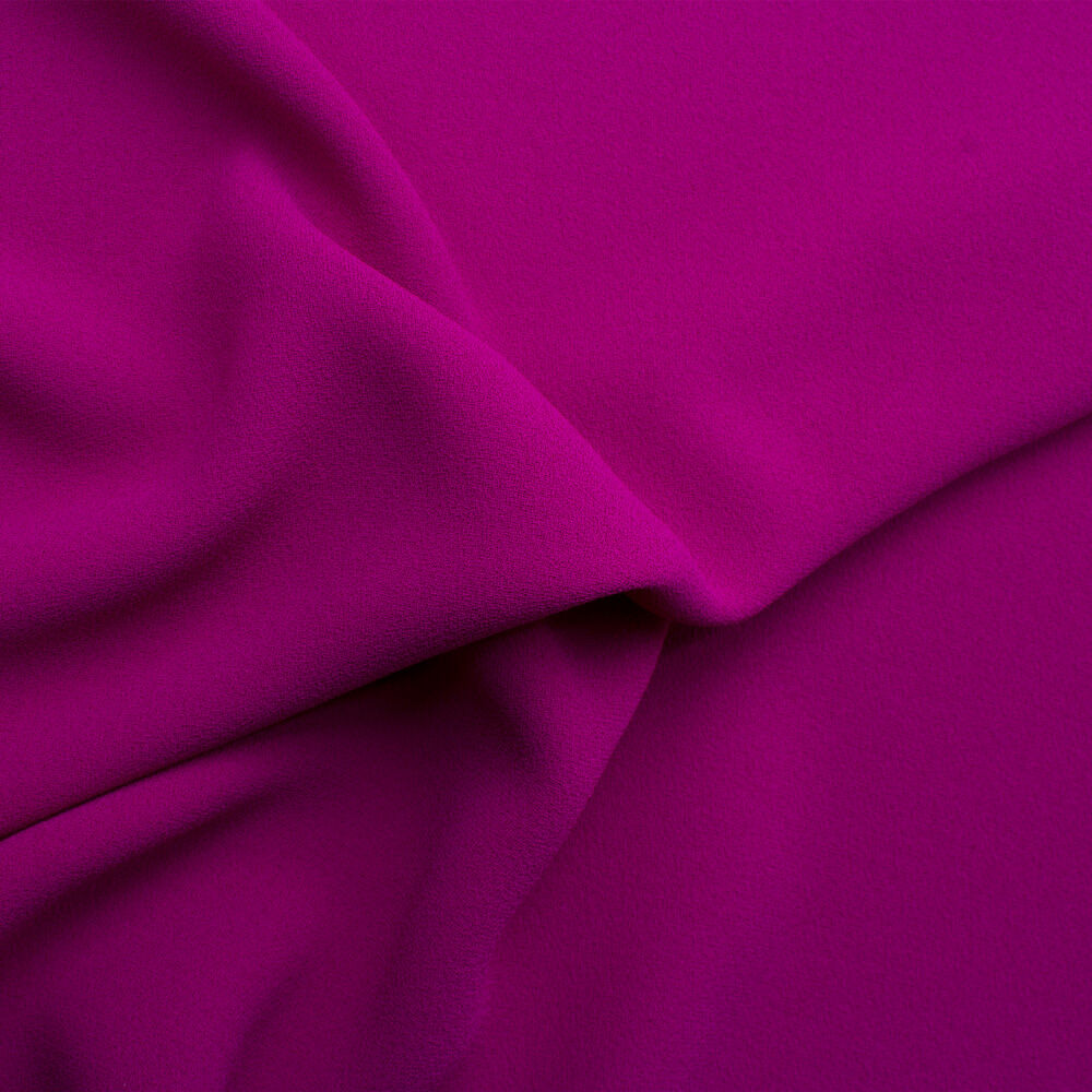 Magenta Pink Microfibre Double Twist Crêpe