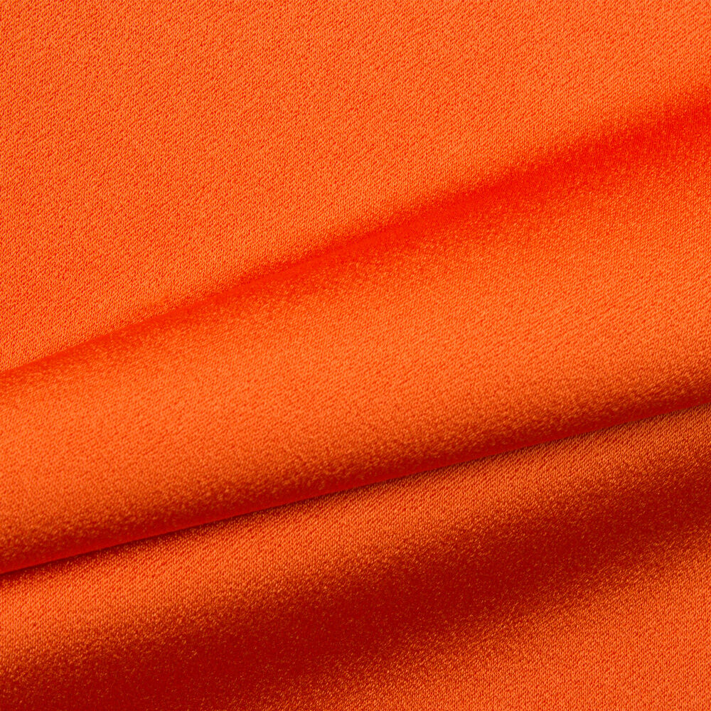 Orange Matte Satin Backed Crêpe
