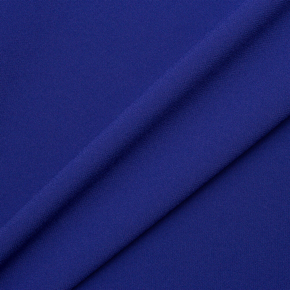 French Blue Matte Satin Backed Crêpe