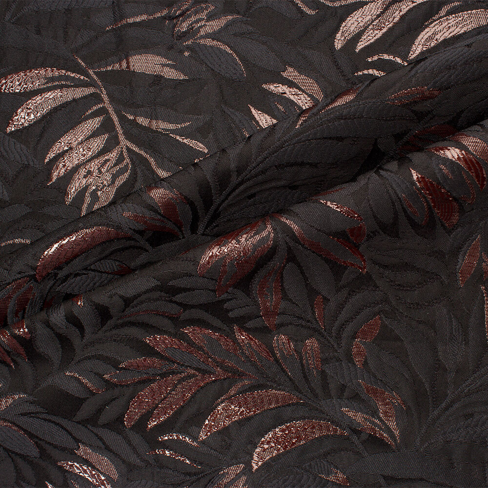 Burgundy & Black Metallic Brocade (A 2.35m Piece)