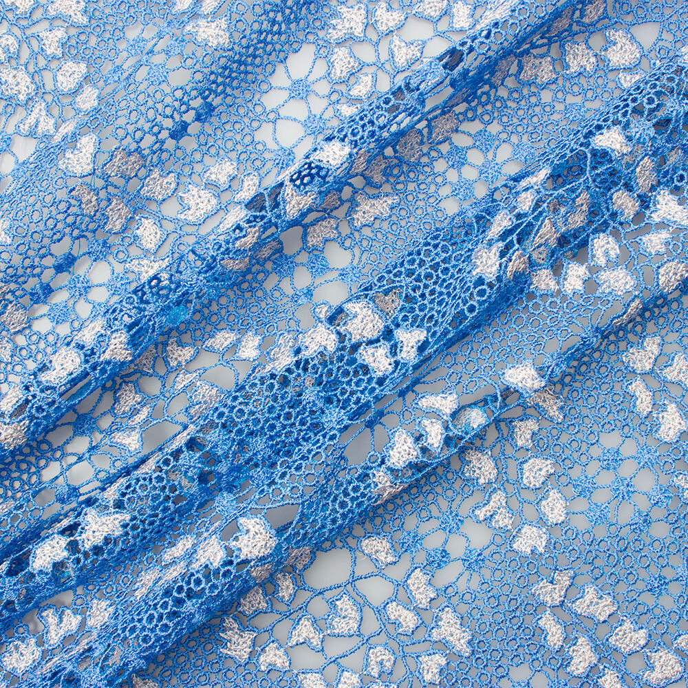 Sky Blue & Ivory Guipure Lace