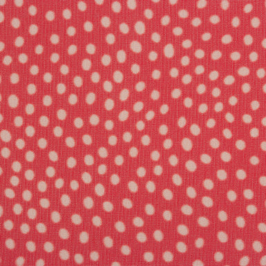 Ruby Red/White Spotted Silk Georgette