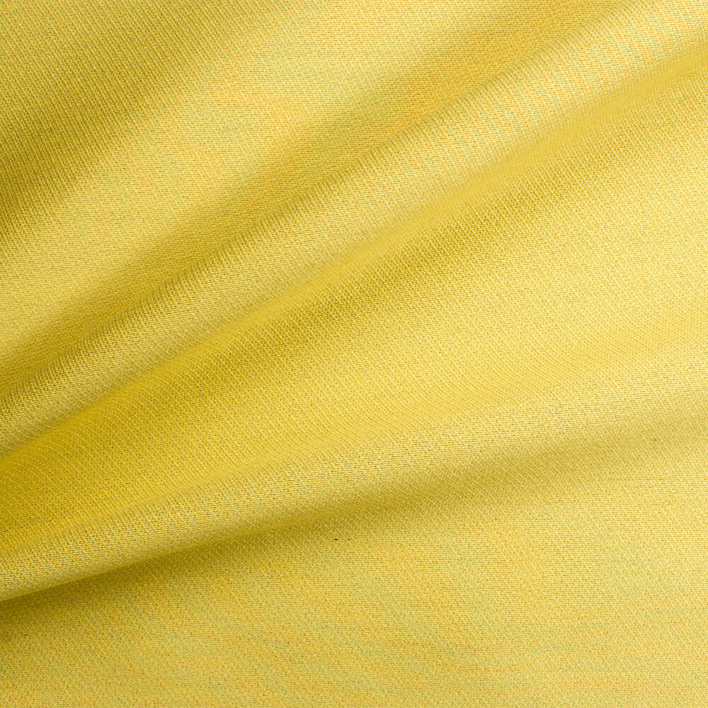 Canary Yellow/Dark Navy Silk Shantung