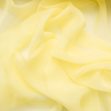 Lemon Yellow Silk Chiffon