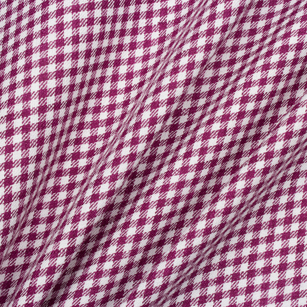 Burgundy & Ivory Gingham Linen