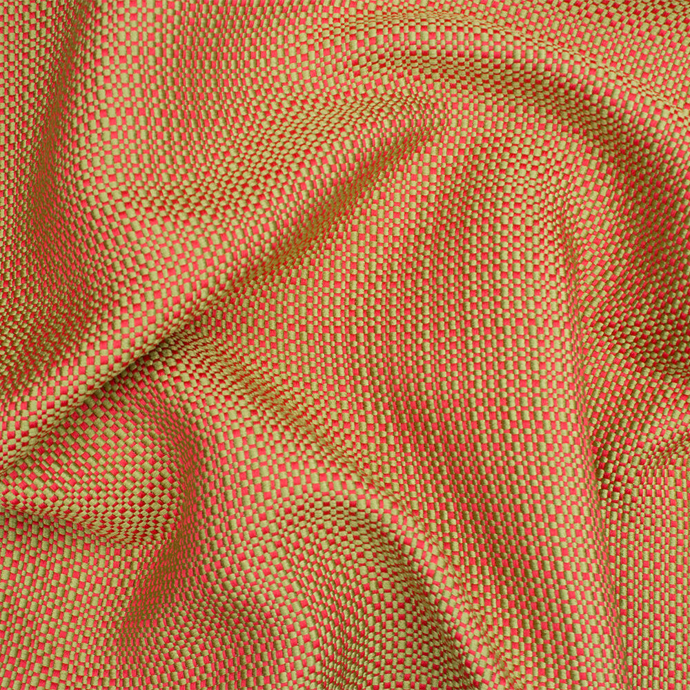 Pink/Green Plain Basket Weave
