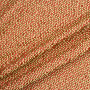 Pink/Green Plain Basket Weave