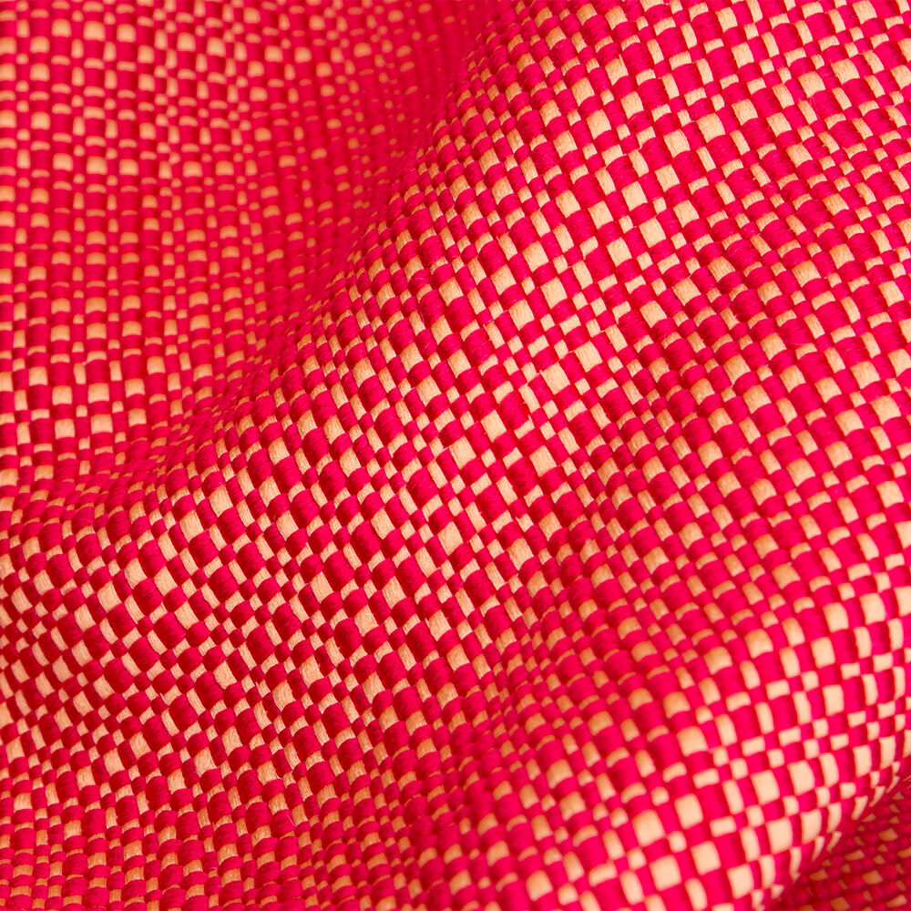 Deep Fuchsia/Yellow Plain Basket Weave