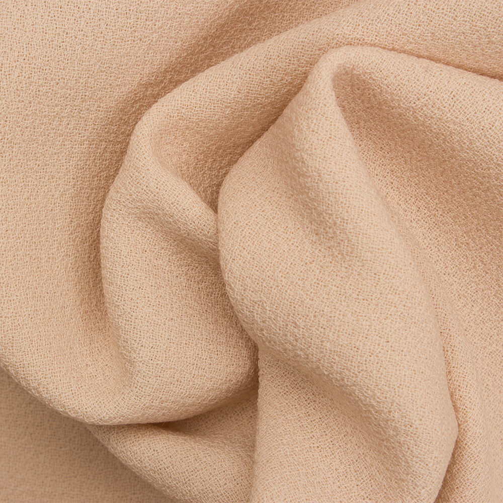 Light Beige Double Wool Crêpe