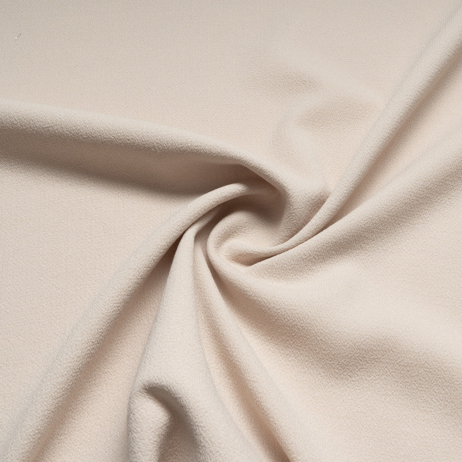 Light Beige Double Wool Crêpe