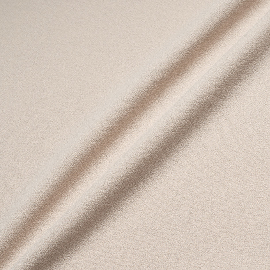 Light Beige Double Wool Crêpe