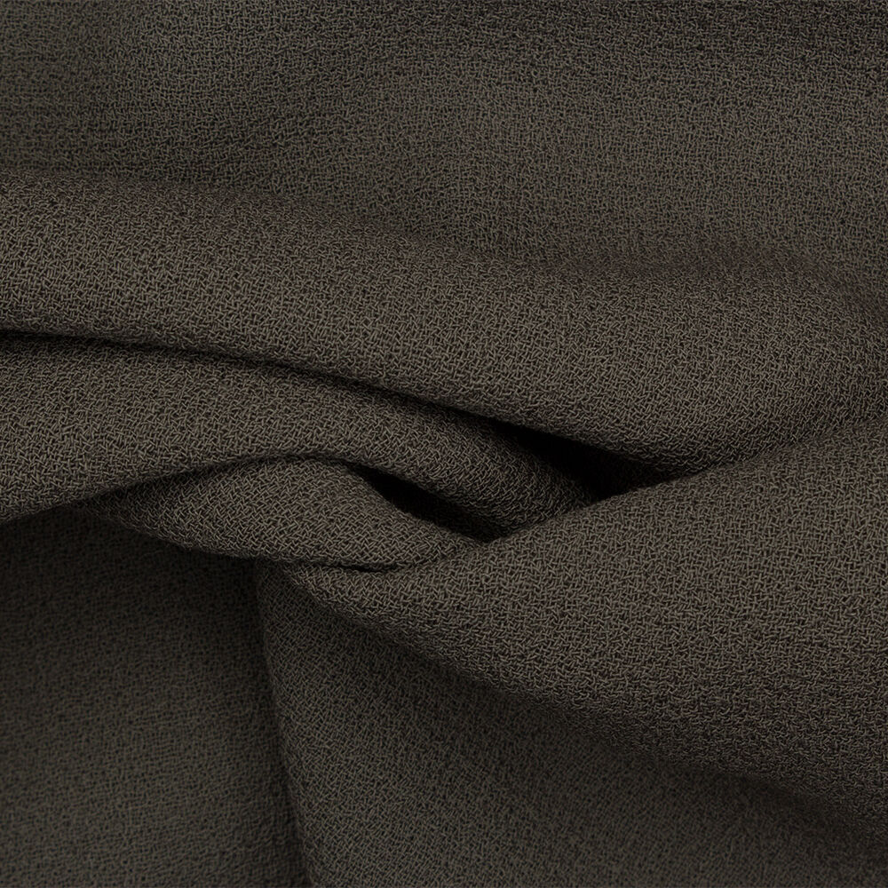 Mushroom Grey Double Wool Crêpe