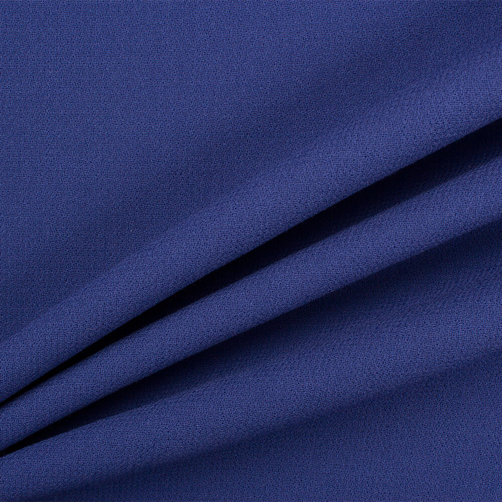 Rich Blue Double Wool Crêpe (A 1.85m Piece)