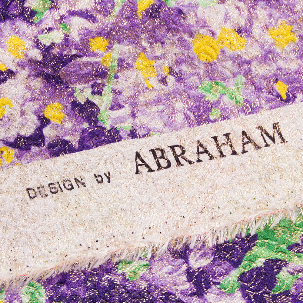 Purple Floral Metallic Silk Cloqué (A 2.90m Piece)