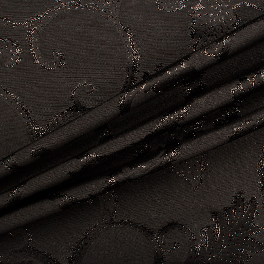 Black Chine Jacquard Taffeta