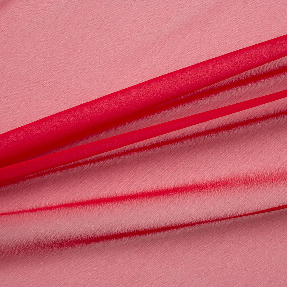 Ruby Red Silk Chiffon