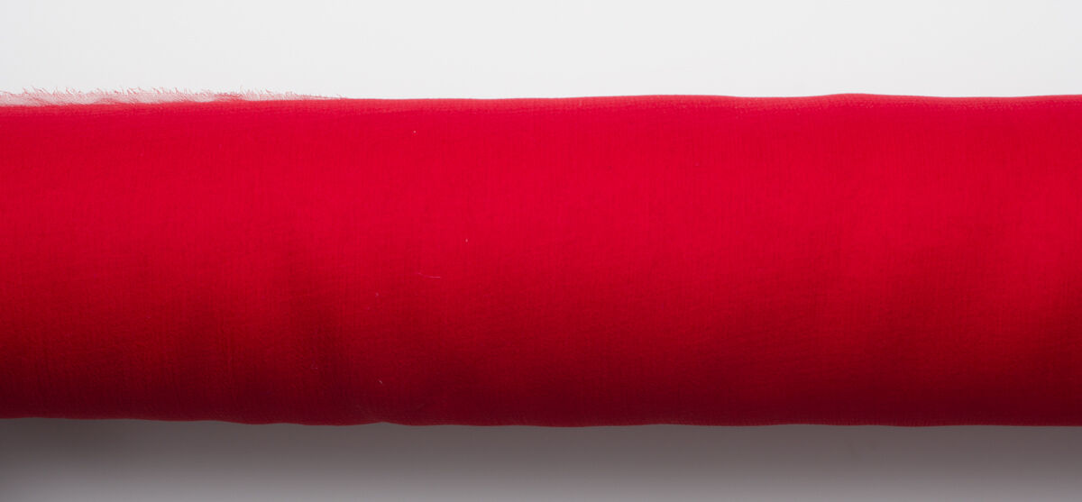 Ruby Red Silk Chiffon