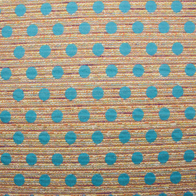 Turquoise Spotted Italian Bouclé
