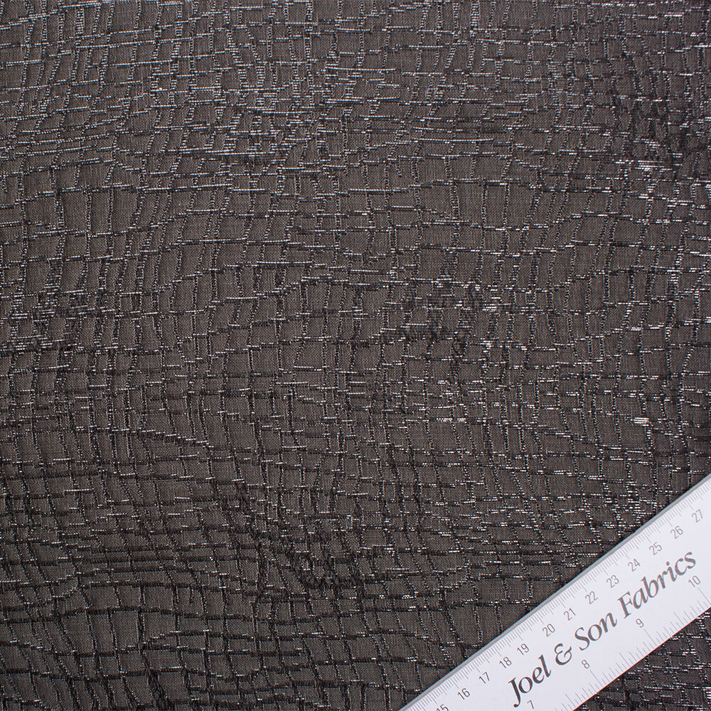 Dark Grey Mock Croc Brocade