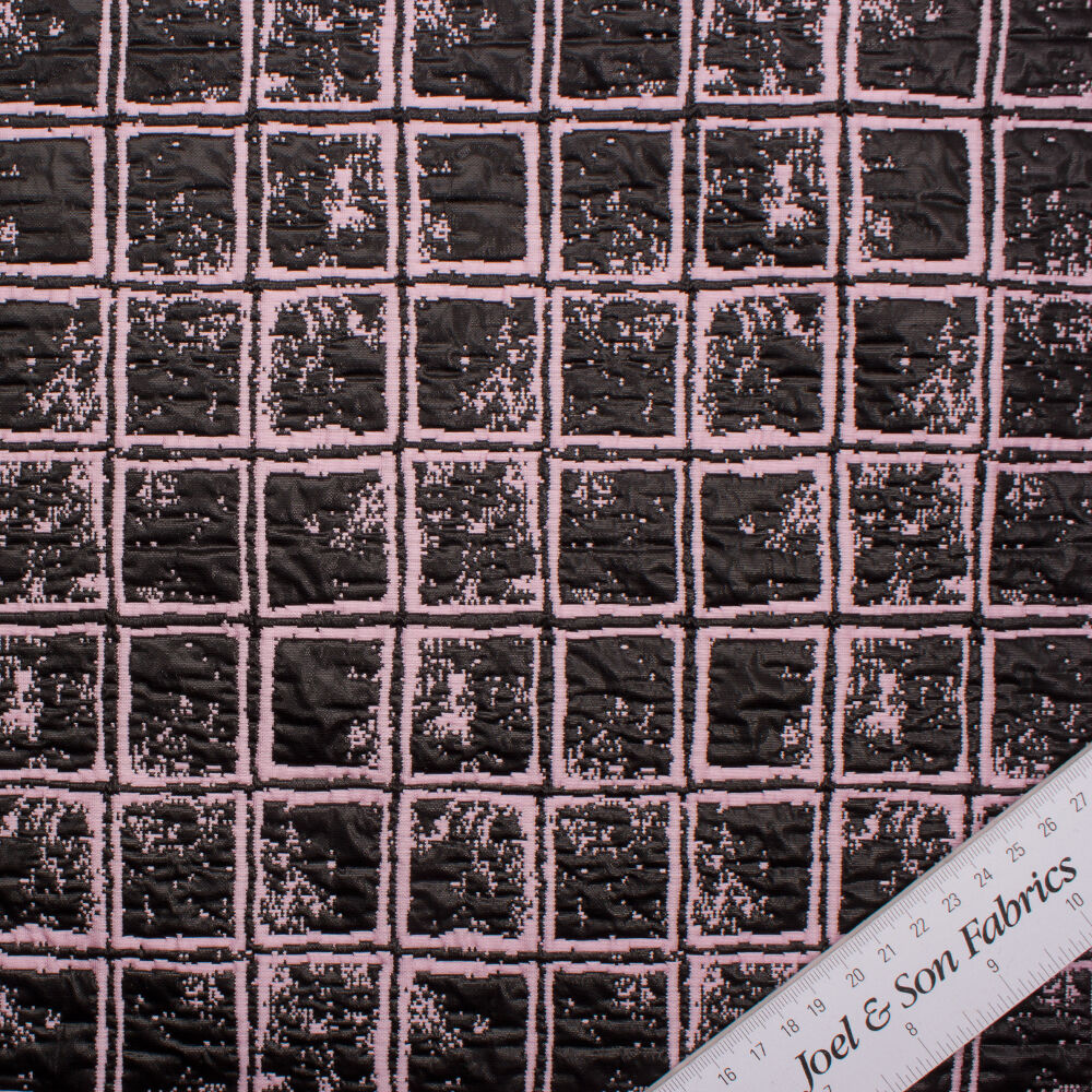 Pink/Black Mixed Fibre Brocade