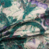 Teal Green Floral Metallic Cloqué