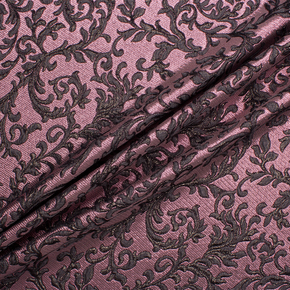 Pink/Grey Tone on Tone Metallic Cloqué